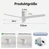 Sofucor Deckenventilator, 132 cm, Massivholz, ohne Leuchte Produktbild-Vorschau 2