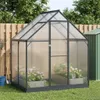 vidaXL Garten Gewächshaus mit Tür Anthrazit 183,5 x 123 x Produktbild-Vorschau 2