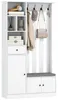 HOMCOM Garderobe Set Flurgarderobe mit Sitzbank, Produktbild-Vorschau 1