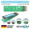 BRAINZAP M.2 M2 NVMe SSD zu PCI-E PCI-Express PCIe x1 Produktbild-Vorschau 2