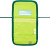 An open green and light green pouch with a label inside. Anteprima dell’immagine prodotto