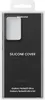 A black Samsung silicone cover for a Galaxy Note 20 Ultra phone, presented in its retail packaging. Voir les images du produit