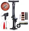 Dunlop Fahrradpumpe mit Manometer und Fahrrad Reparaturset Produktbild-Vorschau 1