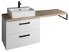 Aqualine VEGA Badmöbel-Set, Breite 125 cm, weiß/Eiche Produktbild-Vorschau 1