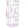 vidaXL Armoire haute blanc 70x42,5x225 cm Bois composite Voir les images du produit 2