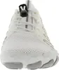 A close-up front view of a white and gray minimalist shoe. Podgląd zdjęcia produktu
