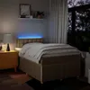 Boxspringbett mit Matratze Creme 120x200 cm Stoff Produktbild-Vorschau 5