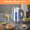 A kitchen counter scene with a kettle, food, and drinks. Produktbild-Vorschau