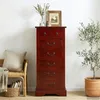 vidaXL Commode marron 45 x 35 x 100,5 cm Bois d'acajou Voir les images du produit 2