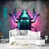 Vlies fototapete Neon-Insekten Tiere 100x70 cm Feeby Lila Produktbild-Vorschau 2
