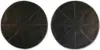 Two circular charcoal filters are shown side-by-side on a white background. Anteprima dell’immagine prodotto