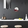Glasuhr Wanduhr Küchenuhr Echt-Glas 30fi cm Abstraktes rot Produktbild-Vorschau 3