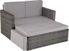 tectake® Rattan Lounge Korfu - UV-beständig, Produktbild-Vorschau 1