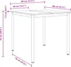 vidaXL Tables de salle à manger 80 x 80 x 75 cm METAL Voir les images du produit 8