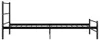 vidaXL Bettgestell Schwarz Metall 100 × 200 cm Produktbild-Vorschau 3