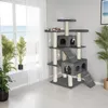 tectake® Kratzbaum Knuti 186 cm inklusive 2 Treppen, 4 Produktbild-Vorschau 8