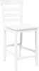 A white bar stool is shown against a white background. Voir les images du produit