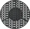A black metal bistro table with a decorative lattice pattern. Náhľad obrázku produktu