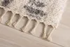 Tapis Salon Chambre Crème Gris Tapis à poils longs Franges Voir les images du produit 4