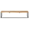 Garderobe mit Naturkante 100x35x22 cm Massivholz Akazie , Produktbild-Vorschau 3