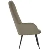 A side view of a gray armchair with black legs against a white background. Náhled obrázku produktu