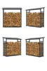 qteck XXL Metall Kaminholzregal Anthrazit 185 x 70 x 185 cm Produktbild-Vorschau 2