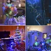 Collage of four images showing different decorative uses of LED string lights. Produktbild-Vorschau