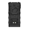 The back of a black rechargeable work light is shown against a black background. Produktbild-Vorschau