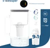 A product shot of a water filter pitcher with accompanying marketing graphics and text. Podgląd zdjęcia produktu