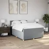 Boxspringbett mit Matratze Hellgrau 160x200 cm Stoff Produktbild-Vorschau 4