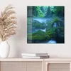 DEQORI Glasbild Echtglas 50x50 cm 'Wasserquelle im Wald' Produktbild-Vorschau 4