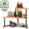 LS-LebenStil Küchenregal Eckregal Holz Metall 52cm Produktbild-Vorschau 1