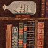 SCHÖNER LEBEN. Tischdecke Premium Bookshelve Marine Produktbild-Vorschau 4