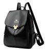Damenrucksack aus schwarzem Leder, eleganter Urban-rucksack Produktbild-Vorschau 1
