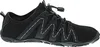 A black athletic shoe with white stitching. Produktbild-Vorschau