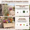 KOMFOTTEU Hochbeet mit Rankgitter aus Tannenholz, Produktbild-Vorschau 3