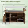 COSTWAY Grillwagen Outdoor, 130x47x92cm Servierwagen auf Produktbild-Vorschau 7
