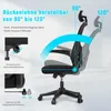Ergonomická kancelářská židle Naspaluro, otočná židle s Náhled obrázku produktu 2