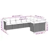 9-tlg. Garten-Sofagarnitur mit Kissen Braun Poly Rattan Produktbild-Vorschau 6