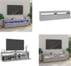 vidaXL TV Schränke 2 Stk. mit LED Leuchten Betongrau Produktbild-Vorschau 1