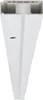 A white plastic curtain rod with a gray interior, shown from the front. Produktbild-Vorschau