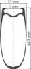 DT Swiss Arc 1100 Dicut 62 (622-17) anteriore 100 mm (28) Anteprima dell’immagine prodotto 2