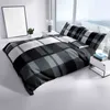 Mikrofaser Bettwäsche Set 135x200 cm in Schwarz Grau Weiß Produktbild-Vorschau 5