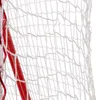A close-up view of a white net attached to a red frame, likely part of a sports goal. Anteprima dell’immagine prodotto