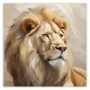 Leinwandbild Beiger Löwe, handgemalt 60x60 Feeby Beige bild Produktbild-Vorschau 3