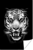 MuchoWow® Poster Kopf eines Tigers vor schwarzem Produktbild-Vorschau 1