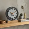 Modern standuhr tischuhr klein aus Holz Eiche Wohnzimmer Produktbild-Vorschau 8