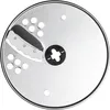 A close-up, isolated view of a KitchenAid food processor slicing disc. Produktbild-Vorschau