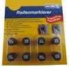 8x Reifenmarkierer Ventilkappen Deckel Set VORN + HINTEN Sommer Winter Reifen – Produktansicht 2 Podgląd zdjęcia produktu