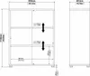 Scaffale - bianco - 89 x 113 cm - con 3 scomparti Anteprima dell’immagine prodotto 5